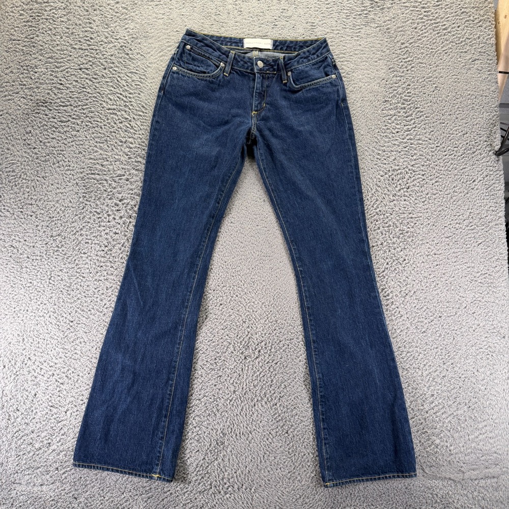 Vintage Paper Denim & Cloth Jeans Womens 28x33 Blue Cotton Denim Bootcut Leg USA